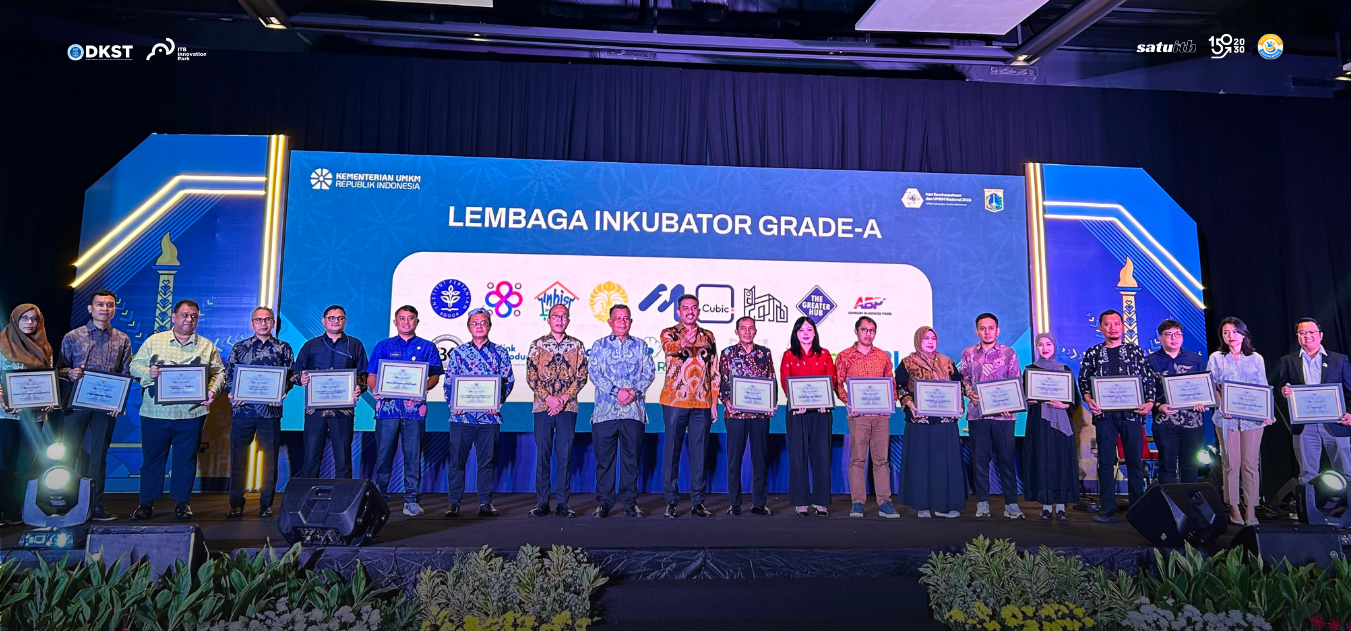 ITB Incubator, Wins Award as Grade-A Incubator Institution from the Ministry of UMKM