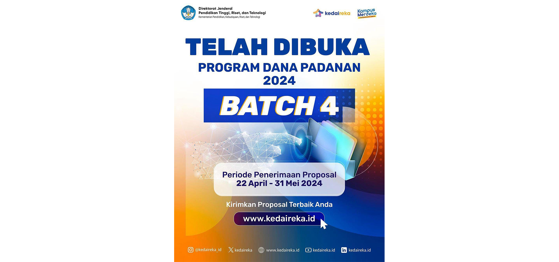 [Call for Proposals] Matching Fund Program 2024 – Batch IV